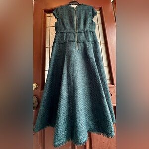 New Donna Karan Women's Tweed Cap Sleeve A-Line Midi Dress. Size 12. Hudson